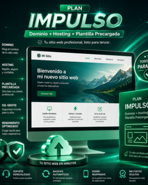 Dominio + Hosting + Plantilla Precargada