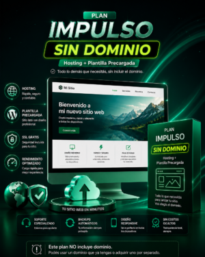 Hosting + Plantilla Precargada - SIN DOMINIO